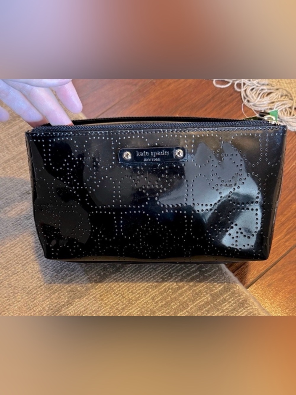 Kate Spade Little Shiloh Metro Spade Black Cosmetic Bag